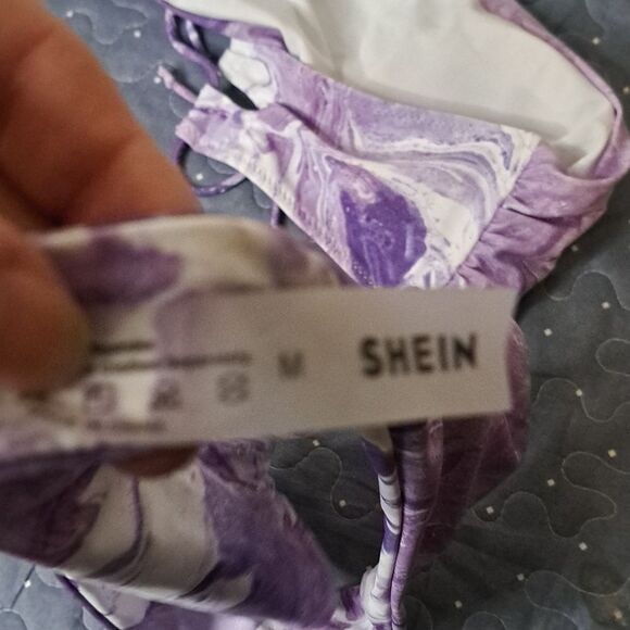 Shein purple and white bikini set size medium - Picture 4 of 4